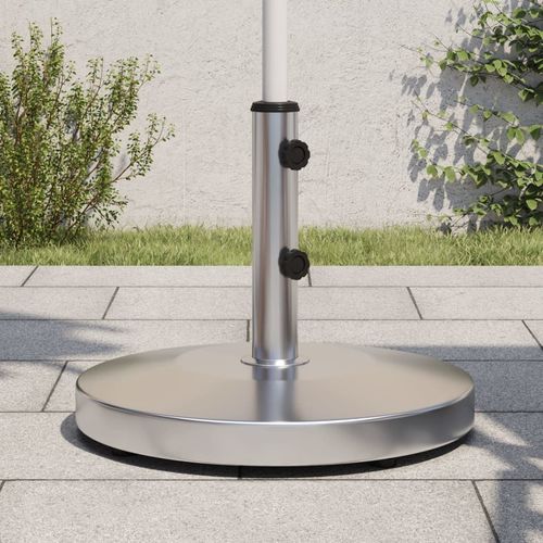 vidaXL Parasol Base 25 kg Round with Stainless Steel Shell for Outdoor Umbrellas - Home Symphony