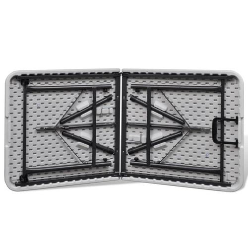 Foldable Garden Table 122 cm HDPE White - Home Symphony