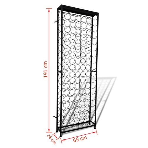 vidaXL Metal Wine Rack for 108 Bottles Durable Powder Coated Design for Wine Enthusiasts - Home Symphony