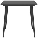 vidaXL 5 Piece Garden Dining Set Black - Garden Set