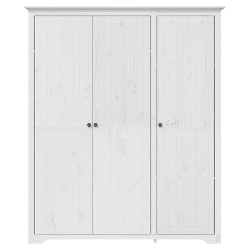 vidaXL Wardrobe BODO White 151.5x52x176.5 cm Solid Wood Pine - Home Symphony