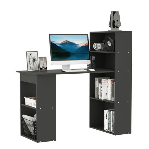 Computer Desk, 120Lx55Dx120H cm-Black - Home Symphony