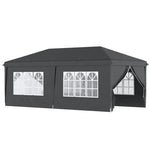 3 x 6m Pop Up Gazebo Height Adjustable Party Tent w/ Storage Bag Black by Outsunny