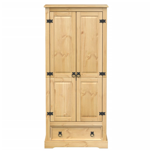 vidaXL Wardrobe Corona 76x50x170 cm Solid Wood Pine - Home Symphony