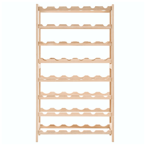 vidaXL Wooden Wine Rack 57.5x28x102 cm with 8 Tiers for Wine Enthusiasts, perfect for stylish wine storage.