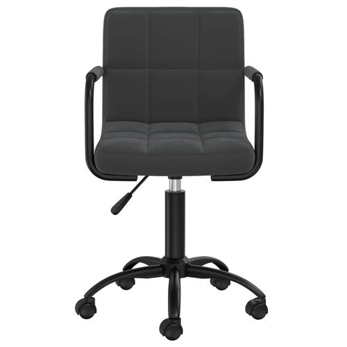 Stylish vidaXL Swivel Office Chair 18 Inches Black Velvet Upholstery with Adjustable Height, perfect for home office professionals.