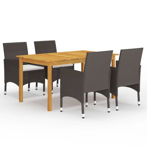 Elegant 5 Piece Garden Dining Set with Cushions for Outdoor Entertaining and Relaxation - Home Symphony