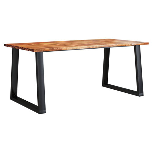 vidaXL 3 Piece Dining Set with Live Edge Solid Wood Acacia - Home Symphony