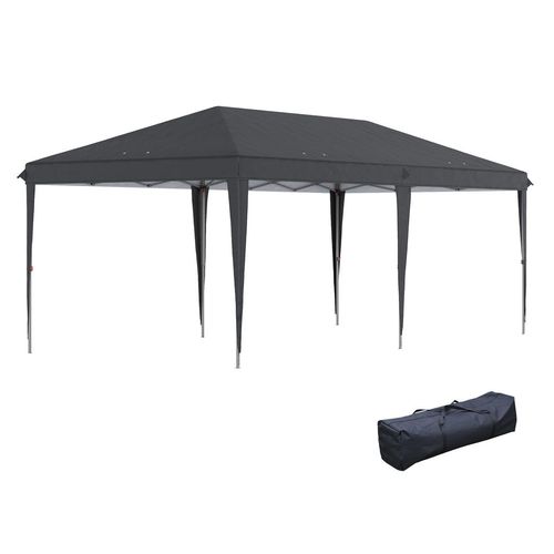 3 x 6 m Pop Up Gazebo Patio Party Event Heavy Duty Canopy Black - Home Symphony