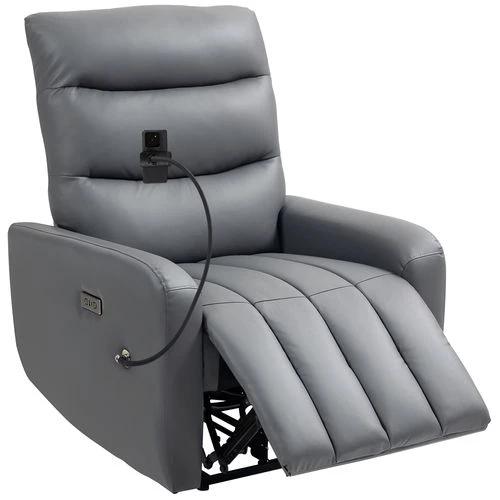 HOMCOM HOMCOM Electric Recliner Chair with USB Charge Ports and Phone Holder for Comfortable Relaxation in Living Rooms - Recliner