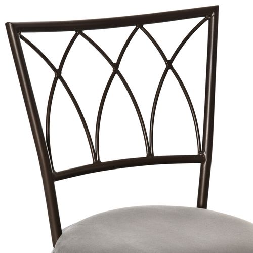 Set of 2 Bar Chairs Swivel Armless Upholstered Metal Frame Barstools - Home Symphony