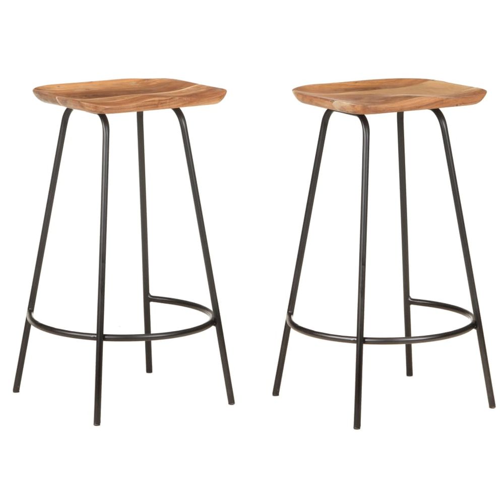 Bar Stools 2 pcs vidaXL Solid Acacia Wood - Bar Stool from vidaXL