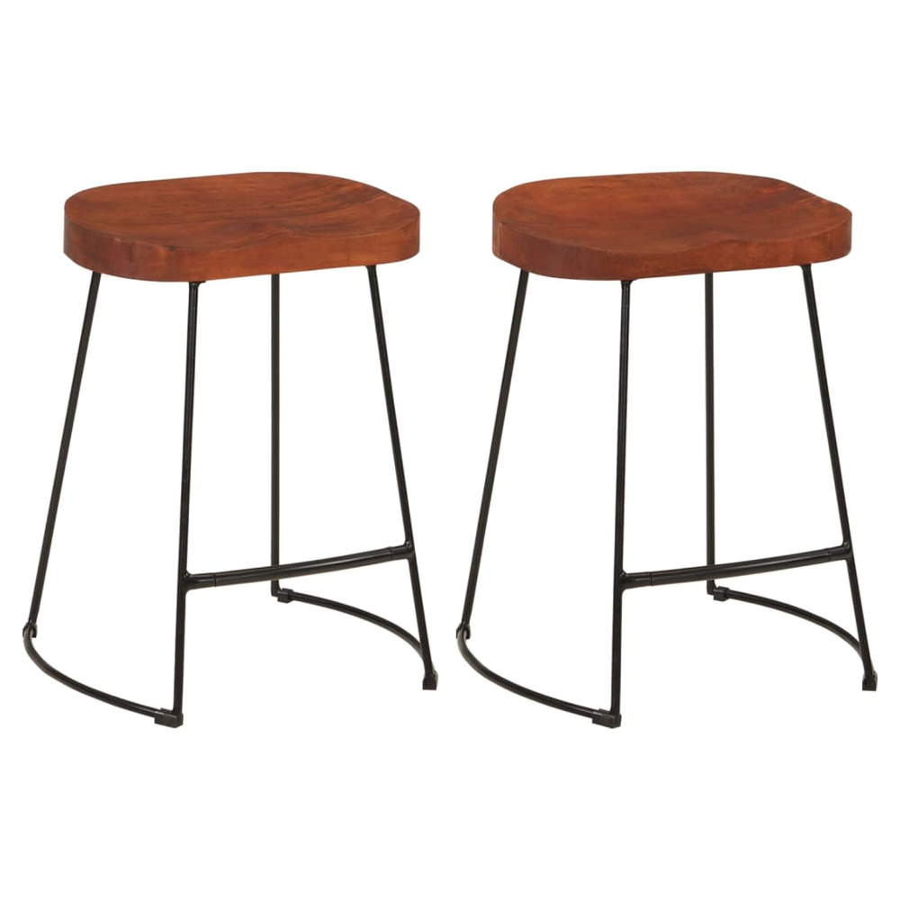 Gavin Bar Stools 2 pcs vidaXL 45x38x53 cm Solid Wood Mango - Bar Stool from vidaXL