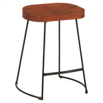 Gavin Bar Stools 2 pcs vidaXL 45x38x53 cm Solid Wood Mango - Bar Stool from vidaXL