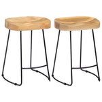 Gavin Bar Stools 2 pcs vidaXL 45x38x53 cm Solid Wood Mango - Bar Stool from vidaXL