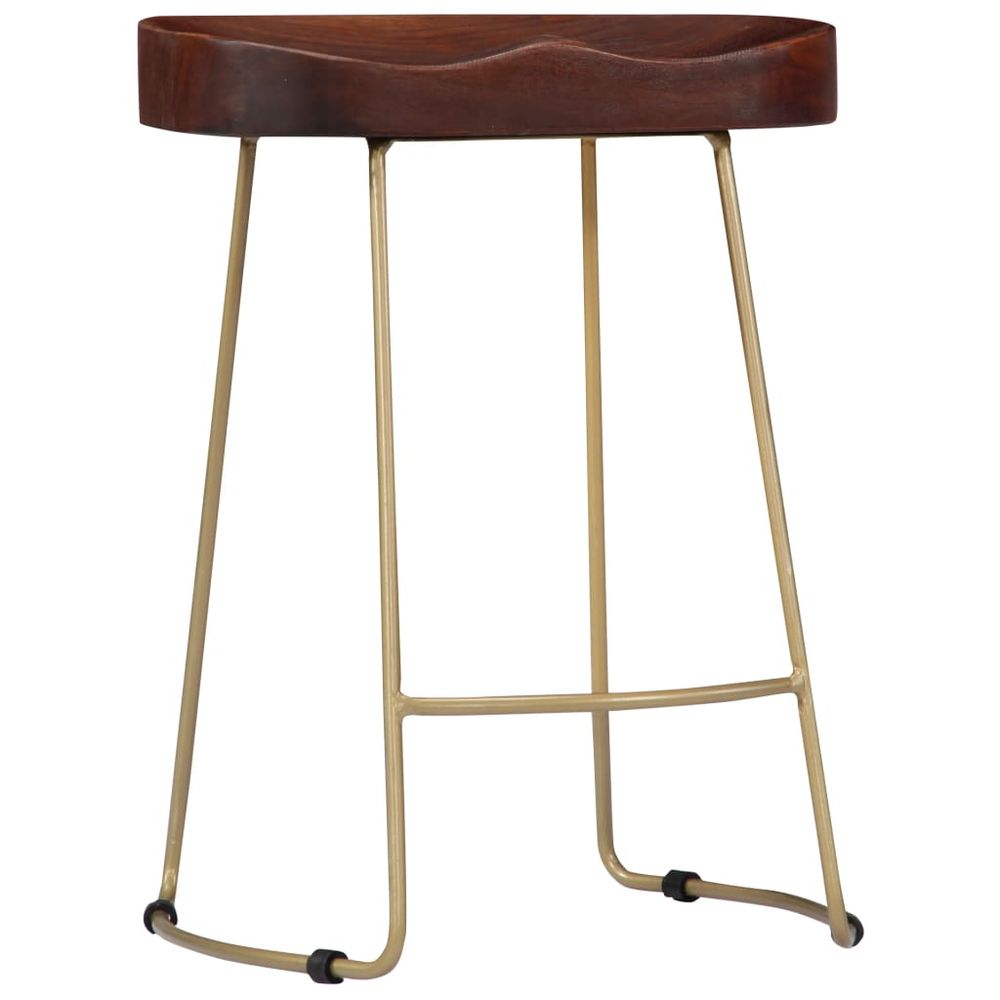 Gavin Bar Stools 2 pcs vidaXL Solid Mango Wood - Bar Stool from vidaXL