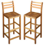 Bar Chairs 2 pcs vidaXL Solid Acacia Wood - Bar Stool from vidaXL