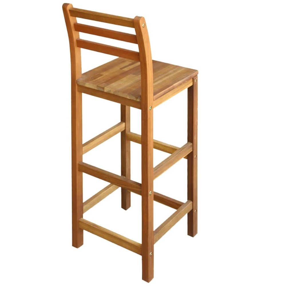 Bar Chairs 2 pcs vidaXL Solid Acacia Wood - Bar Stool from vidaXL