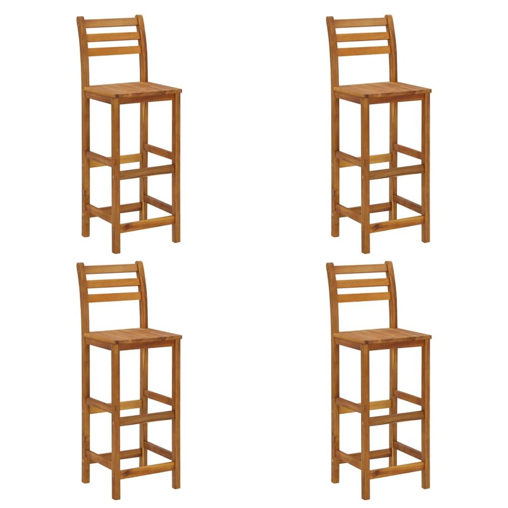 Bar Chairs 2 pcs vidaXL Solid Acacia Wood - Bar Stool from vidaXL