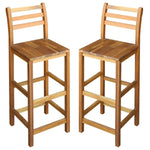 Bar Chairs 2 pcs vidaXL Solid Acacia Wood - Bar Stool from vidaXL