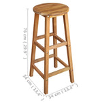 Bar Chairs 2 pcs vidaXL Solid Acacia Wood - Bar Stool from vidaXL