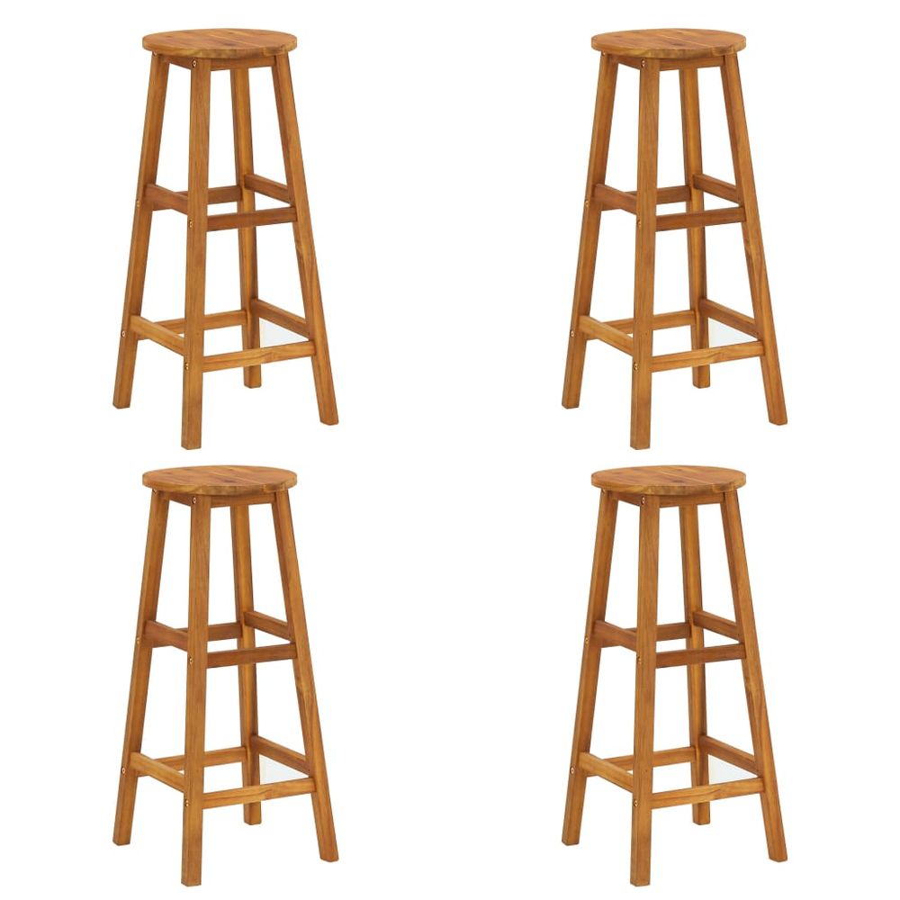 Bar Chairs 2 pcs vidaXL Solid Acacia Wood - Bar Stool from vidaXL