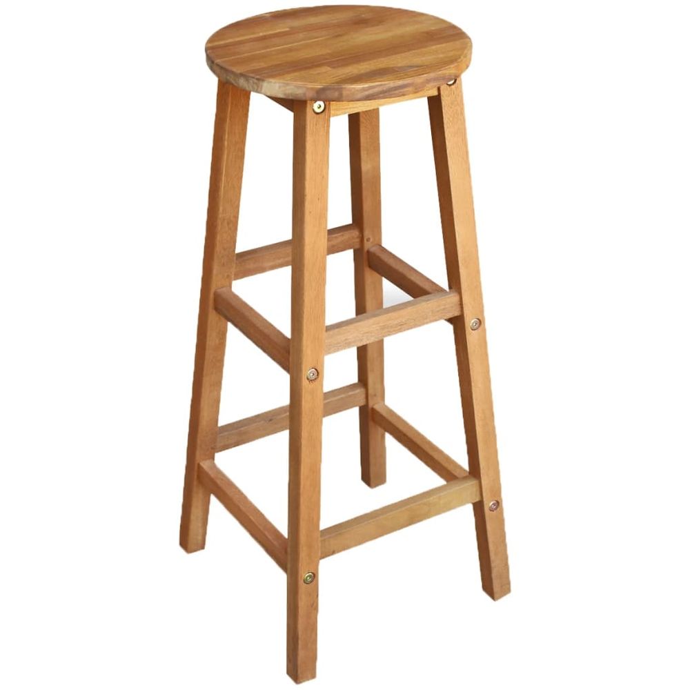 Bar Chairs 2 pcs vidaXL Solid Acacia Wood - Bar Stool from vidaXL