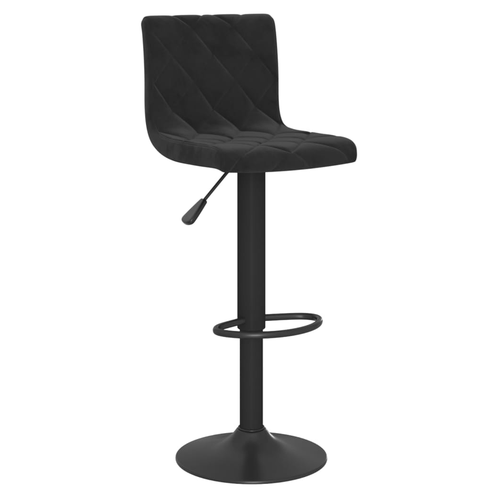 Bar Stools vidaXL 2 pcs Black Velvet - Bar Stool from vidaXL