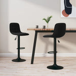Bar Stools vidaXL 2 pcs Black Velvet - Bar Stool from vidaXL