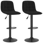 Bar Stools vidaXL 2 pcs Black Velvet - Bar Stool from vidaXL