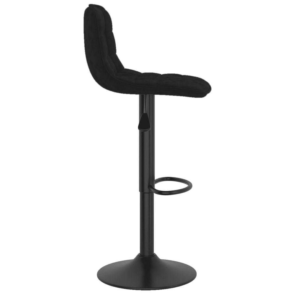 Bar Stools vidaXL 2 pcs Black Velvet - Bar Stool from vidaXL