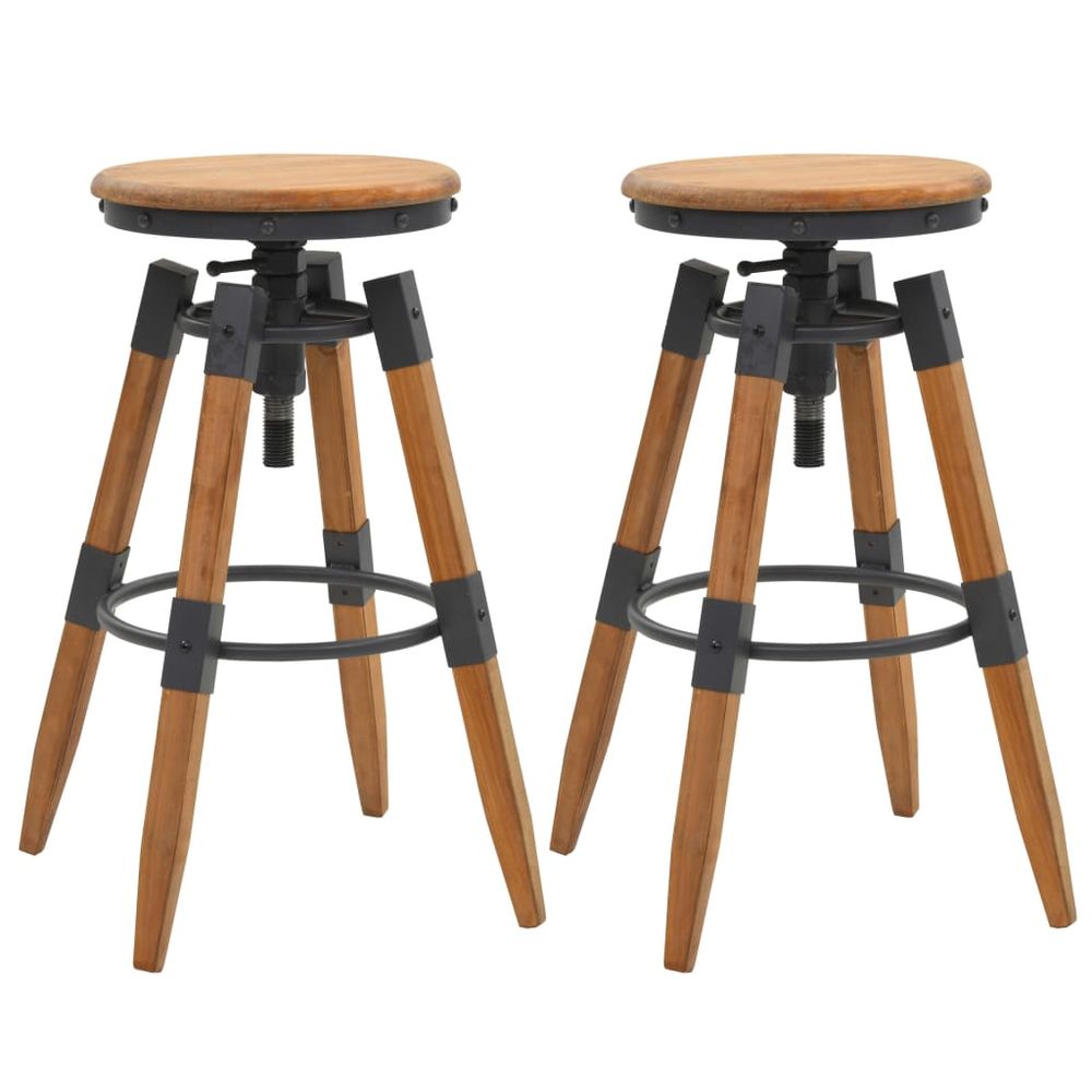 Bar Stools 2 pcs vidaXL Solid Fir Wood - Bar Stool from vidaXL