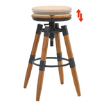 Bar Stools 2 pcs vidaXL Solid Fir Wood - Bar Stool from vidaXL