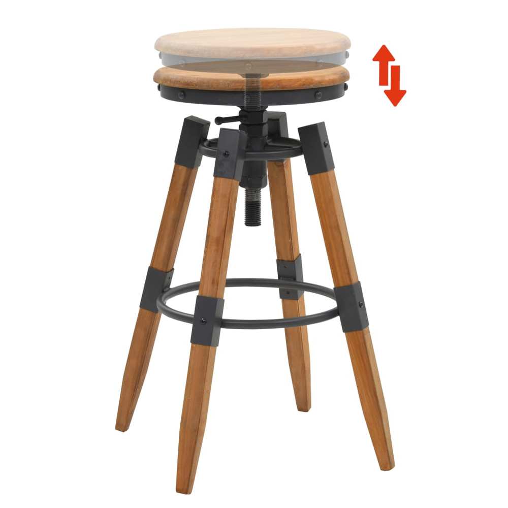 Bar Stools 2 pcs vidaXL Solid Fir Wood - Bar Stool from vidaXL