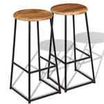 Bar Stools 2 pcs vidaXL Solid Teak Wood - Bar Stool from vidaXL