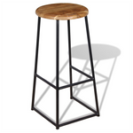 Bar Stools 2 pcs vidaXL Solid Teak Wood - Bar Stool from vidaXL