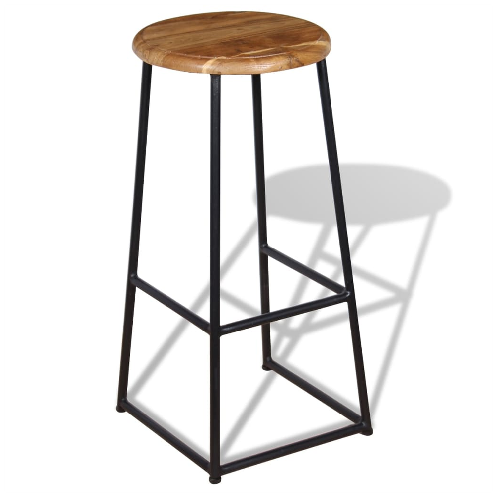 Bar Stools 2 pcs vidaXL Solid Teak Wood - Bar Stool from vidaXL