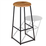 Bar Stools 2 pcs vidaXL Solid Teak Wood - Bar Stool from vidaXL