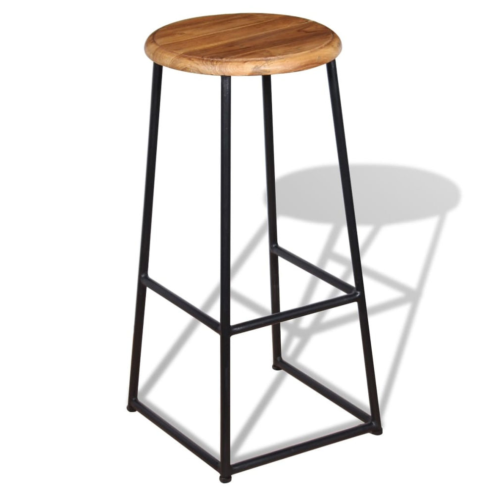Bar Stools 2 pcs vidaXL Solid Teak Wood - Bar Stool from vidaXL