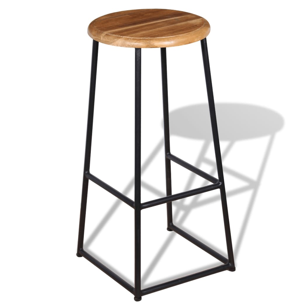 Bar Stools 2 pcs vidaXL Solid Teak Wood - Bar Stool from vidaXL