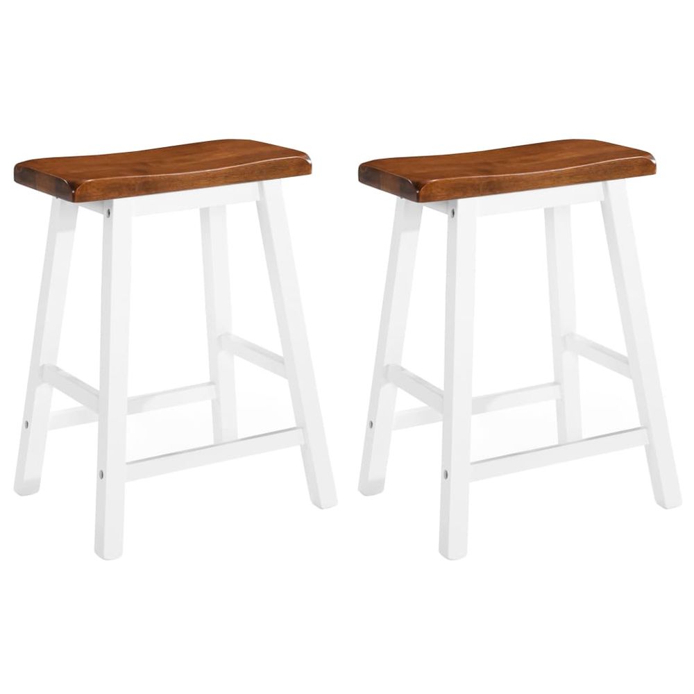 Bar Stools 2 pcs vidaXL Solid Wood - Bar Stool from vidaXL