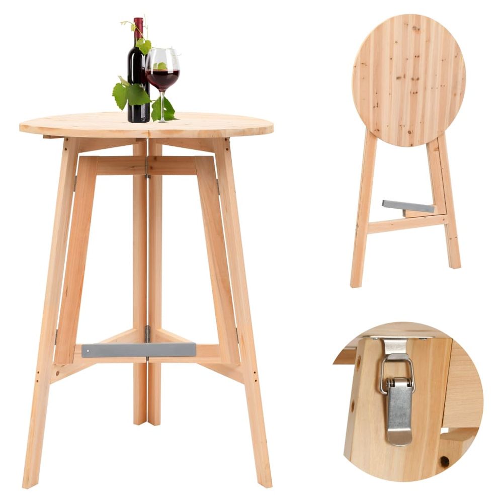 Foldable Bar Table 78 cm Fir Wood vidaXL - Bar Stool from vidaXL