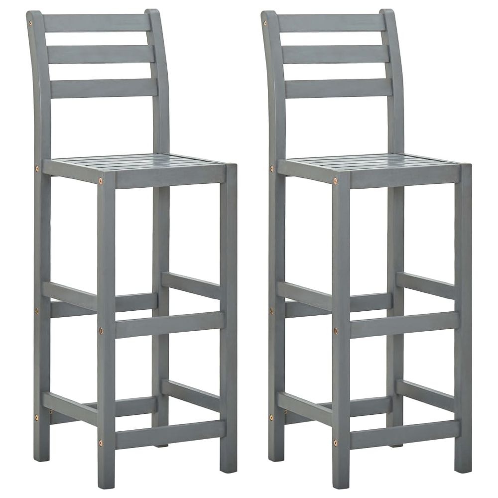 Bar Chairs 2 pcs vidaXL Solid Acacia Wood - Bar Stool from vidaXL