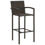 Bar Stools 2 pcs vidaXL Brown Poly Rattan - Bar Stool from vidaXL
