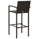 Bar Stools 2 pcs vidaXL Brown Poly Rattan - Bar Stool from vidaXL