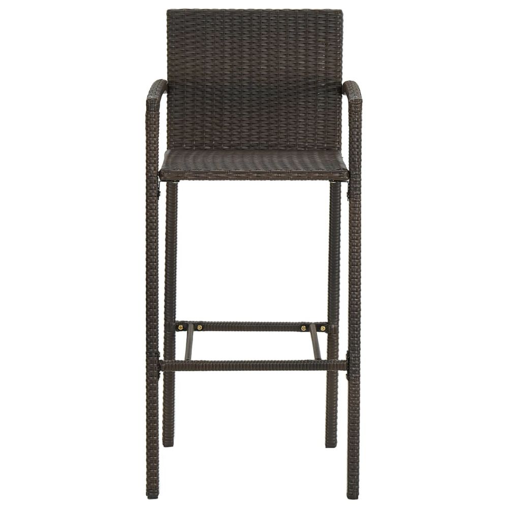 Bar Stools 2 pcs vidaXL Brown Poly Rattan - Bar Stool from vidaXL