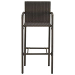 Bar Stools 2 pcs vidaXL Brown Poly Rattan - Bar Stool from vidaXL