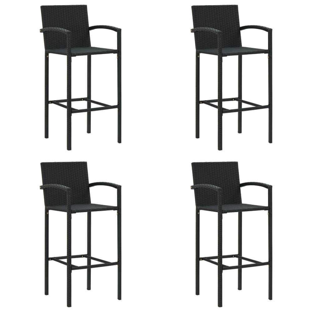 Bar Stools 2 pcs vidaXL Brown Poly Rattan - Bar Stool from vidaXL