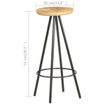 Bar Stools 2 pcs vidaXL Rough Mango Wood - Bar Stool from vidaXL