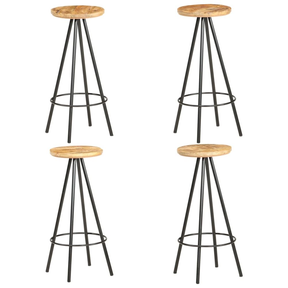 Bar Stools 2 pcs vidaXL Rough Mango Wood - Bar Stool from vidaXL